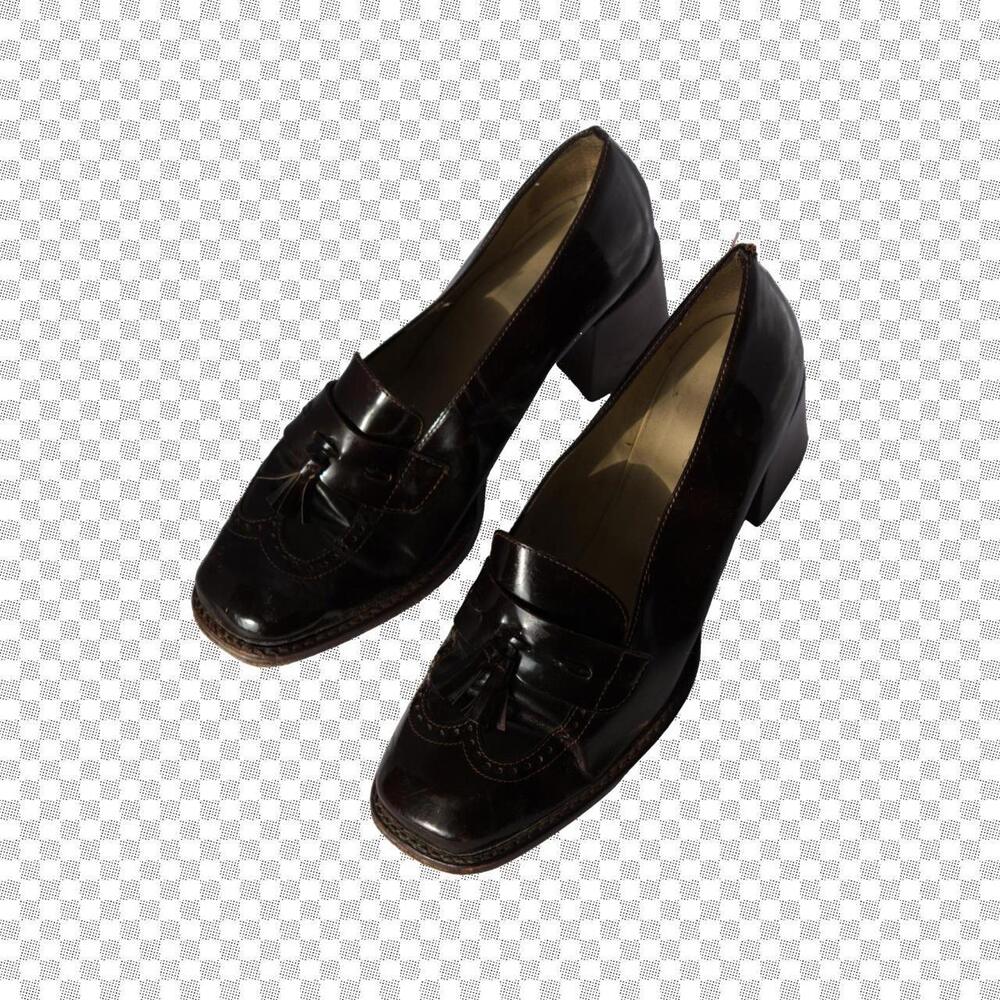 Boemos Women's Brown and Burgundy Brogu